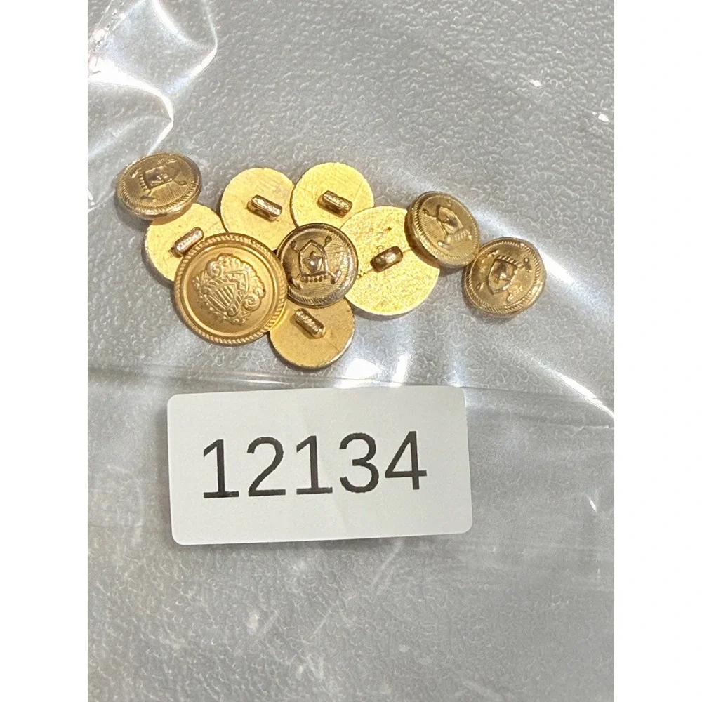 Vtg Polo University Club Ralph Lauren Blazer Buttons Gold Tone Crest 10pc preppy
